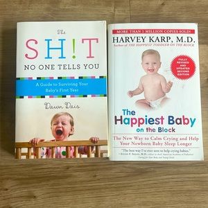 The Happiest Baby on the Block book and The Shot No One Tells You book